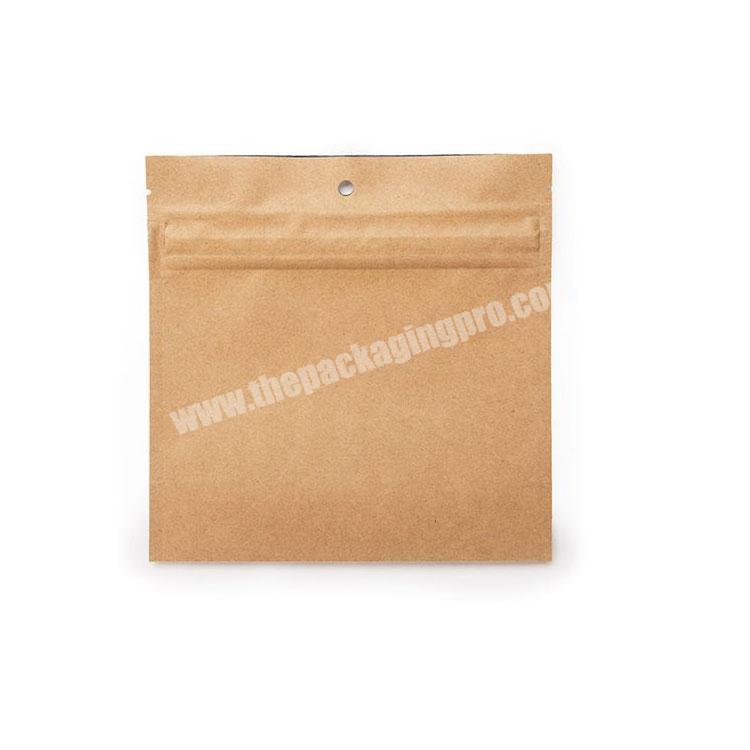 Custom printed small biodegradable Kraft paper ziplock Child Resistant Pouch Bags