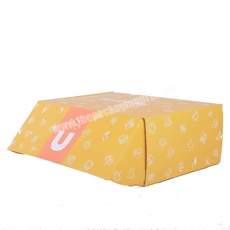 Custom printing foldable corrugated kraft paper cardboard apparel carton packaging shipping box