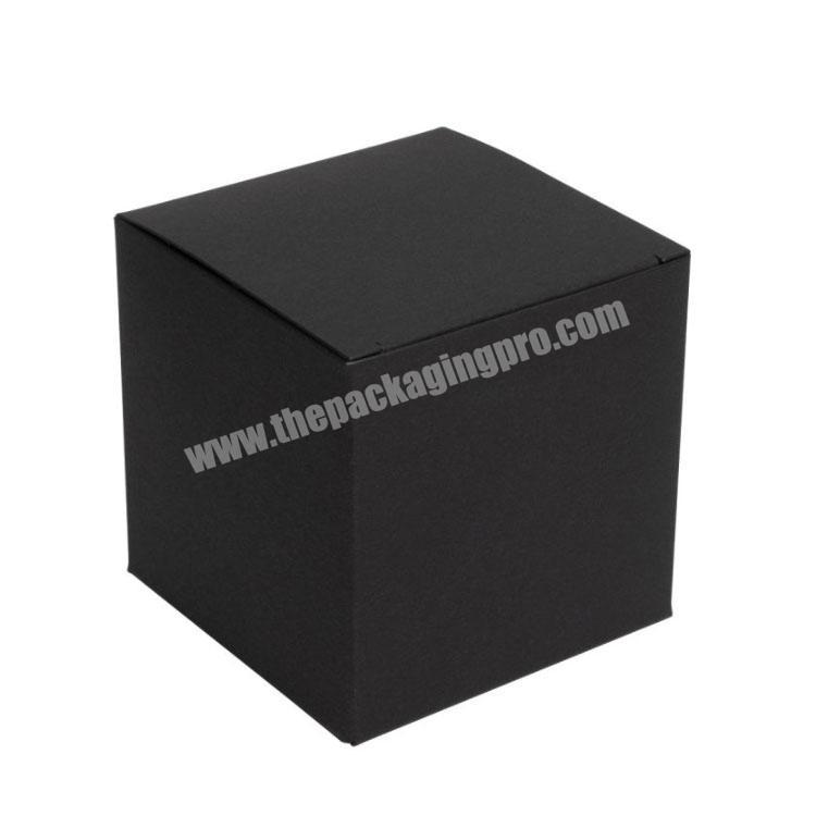 Custom printing recycled kraft packaging cosmetic carton black paper gift jewelry box package
