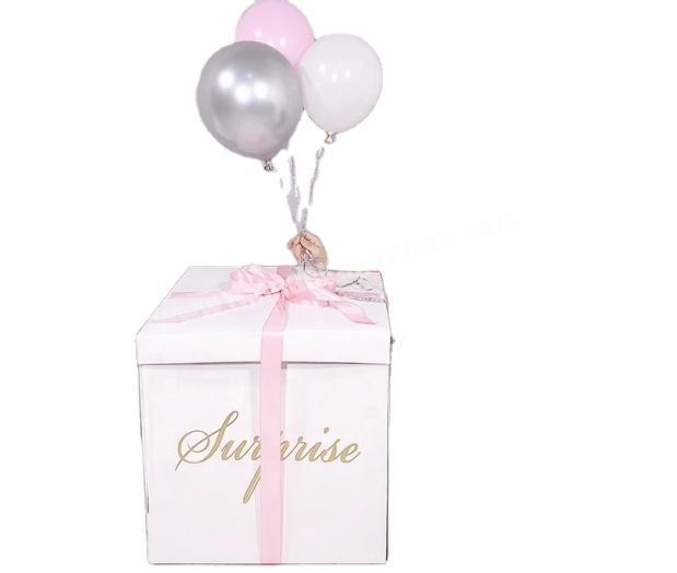 Custom romantic party wedding favor paper balloon surprise box lovely birthday explosion gift boxes