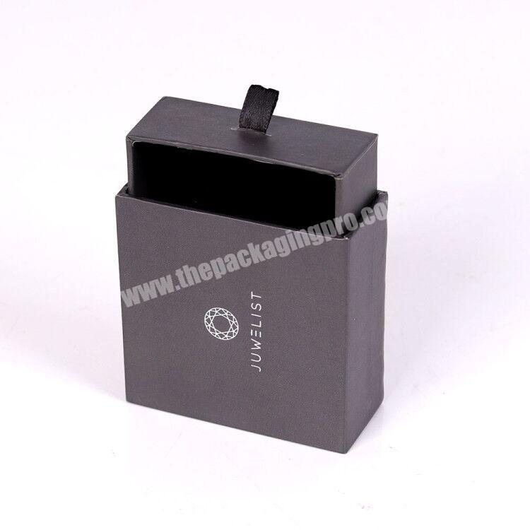 Custom silver logo jewelry gift paper mini gift packaging boxes small black gift boxes for watches