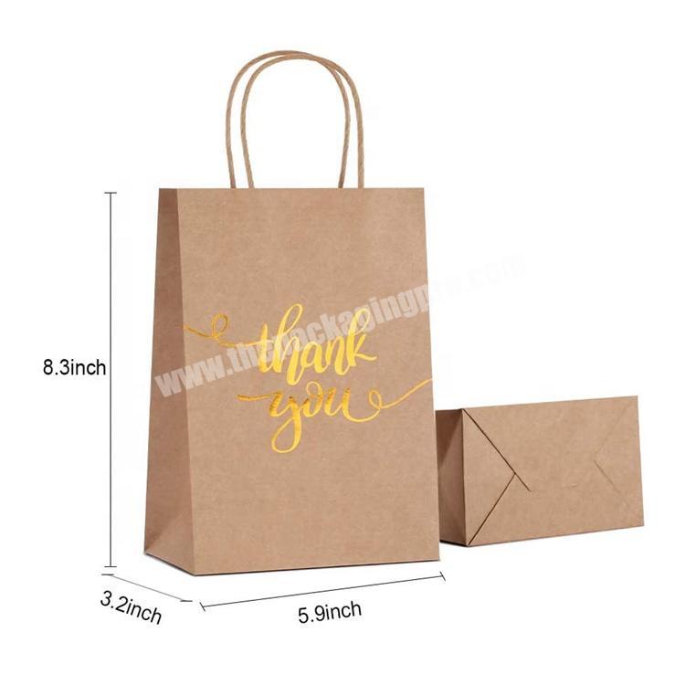 Custom thank you boutique gift karft paper bags