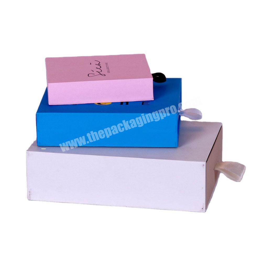 Custom wholesale cardboard drawer gift boxes packaging with various colors and sizes