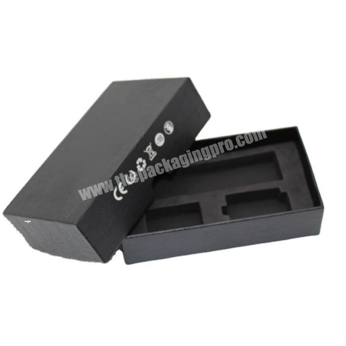 Custom wholesale elegant black gift box with EVA foam