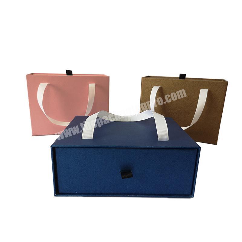 Customize Design Kraft Fancy Shopping Paper Bag drawer bag Paperboard packaging