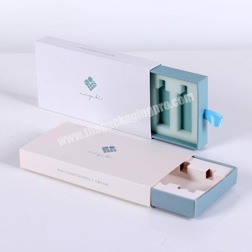Customize Luxury Cardboard Cosmetic Makeup Skin Care Packaging Drawer Box