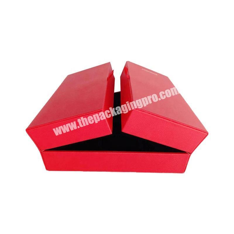 Wholesale Red Ring Pendant Gift Jewelry Boxes leather storage box luxury jewelry packaging