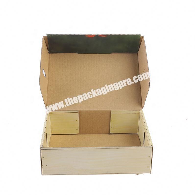 Plain folding white custom design hot stamping corrugated shipping box