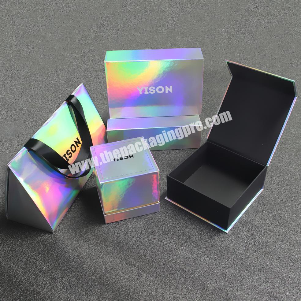Custom Customized Different Sizes Colorful Holographic Jewelry Box