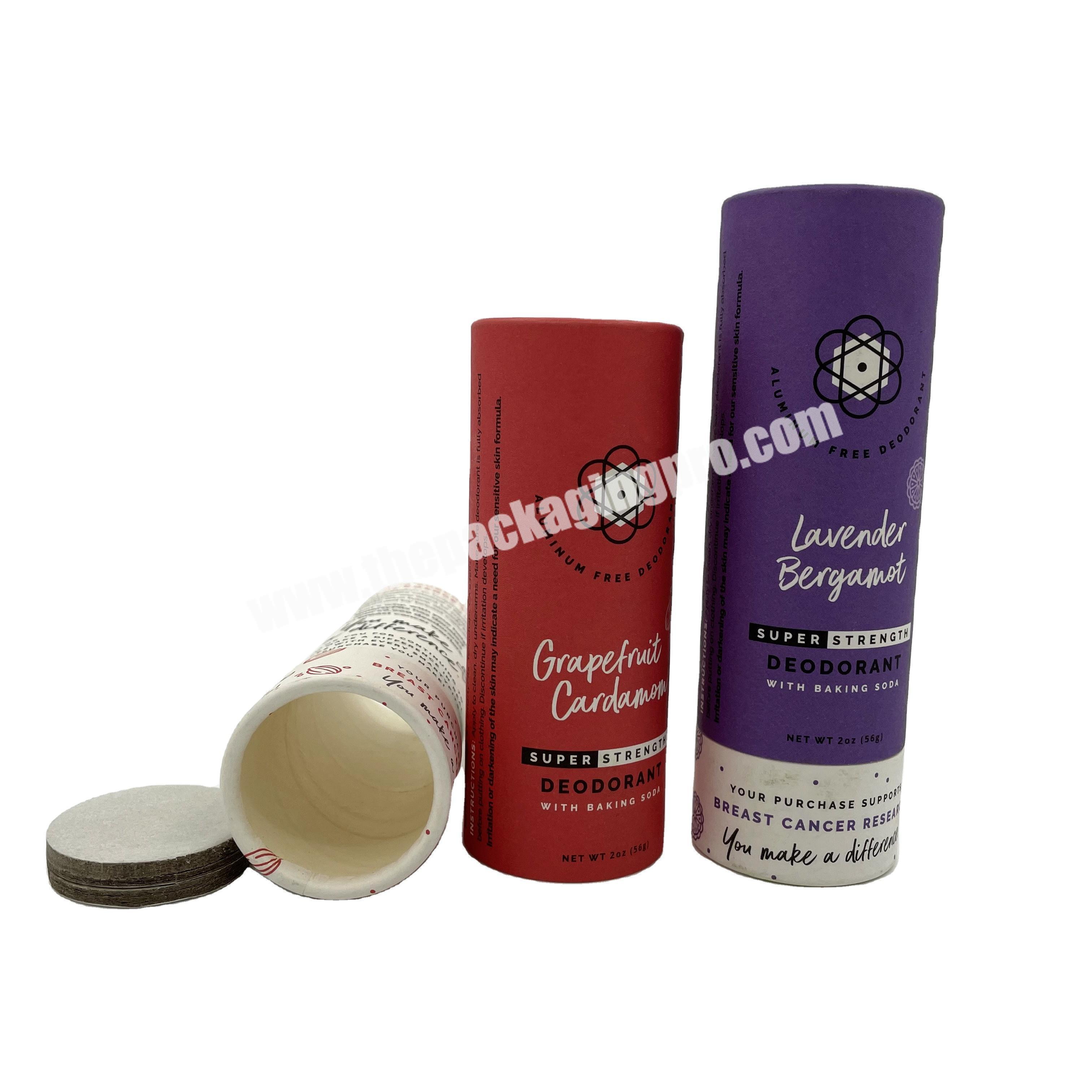 Customized Lipstick Cardboard Containers Biodegradable Empty  Lip Balm Packaging Pink White Black Kraft Paper Tubes