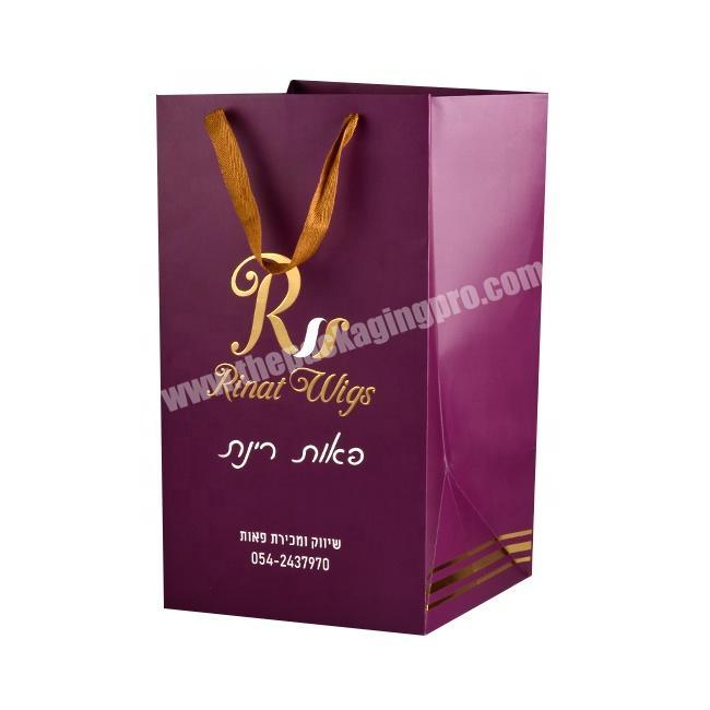 Customized Logo Print Large Luxury Shopping Packaging Paper Bag with Handle