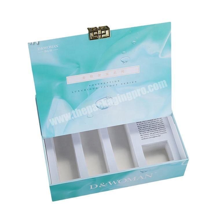 Customized Luxury cream cosmetic skincare rigid packaging gift box makeup packaging box skincare