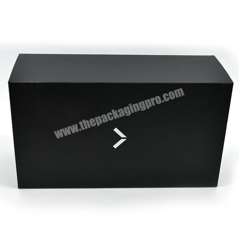Wholesale Customized Printed Luxury Paper Cardboard Folding Boxes with Logo Packaging Black Magnetic Gift Boxes