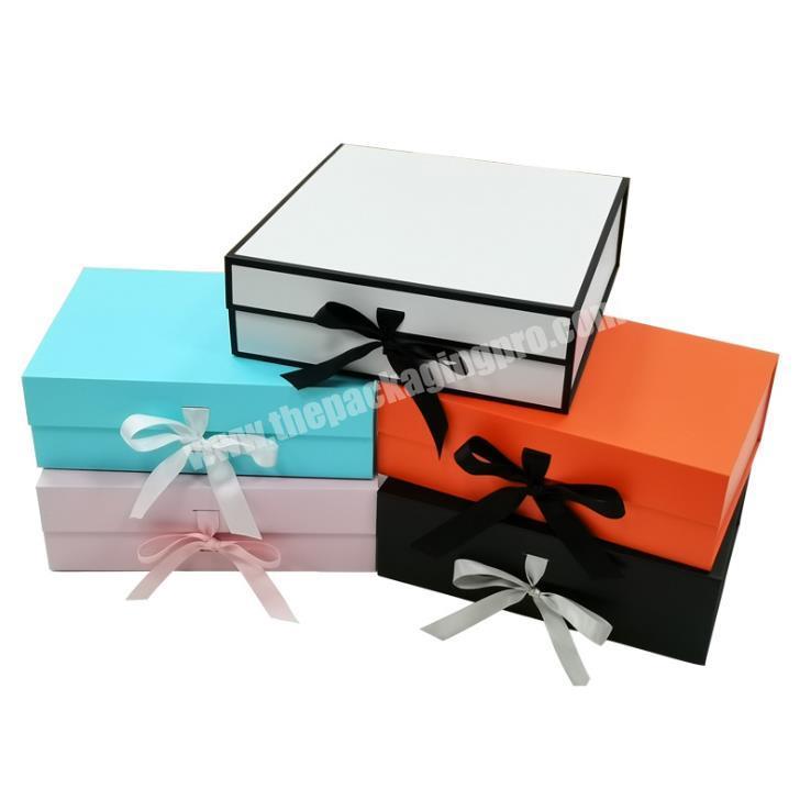 Supplier Customized Printed Luxury Paper Cardboard Folding Boxes with Logo Packaging Black Magnetic Gift Boxes