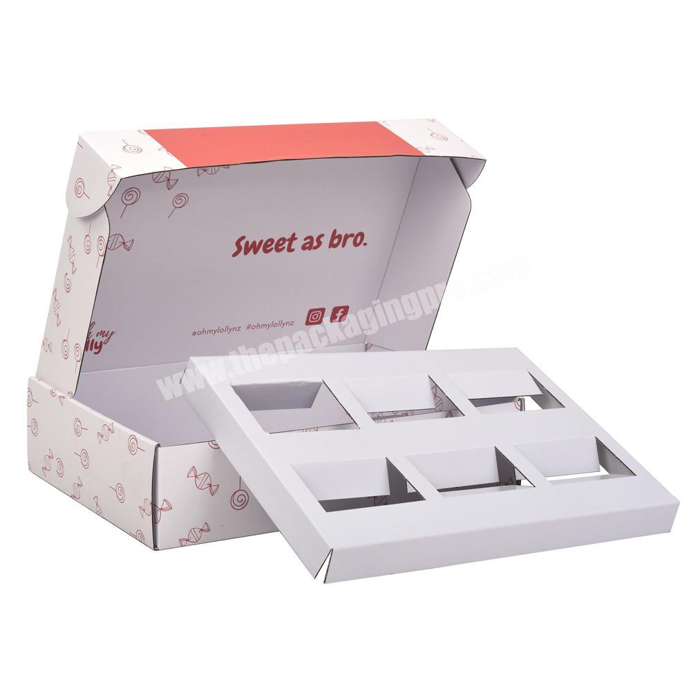 Customized Snack Packaging Box Sweet Gift Box Packaging With Dividers Insert