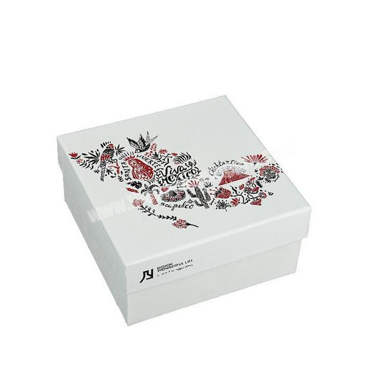Customized  White Printed  Gift Paper Packaging  Box With Lid