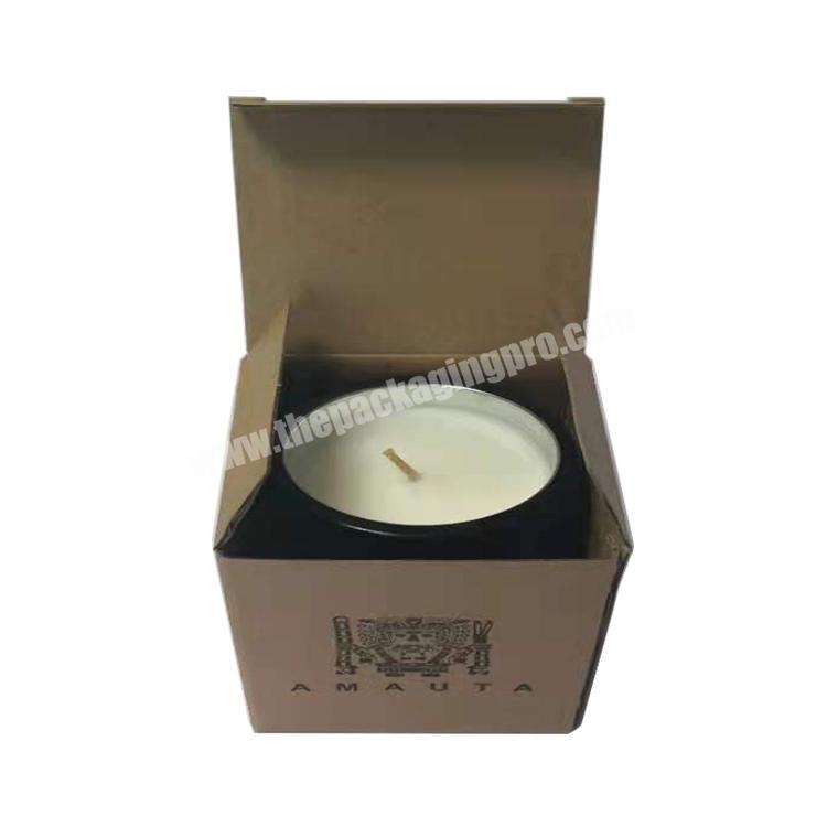 Customized Wholesale Folding Kraft Paper and Black Printing Candle Corrugated Box For Christmas Gift Packaging