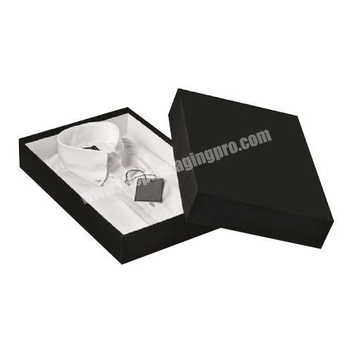 Customized black box with logo t-shirt packaging clothing box