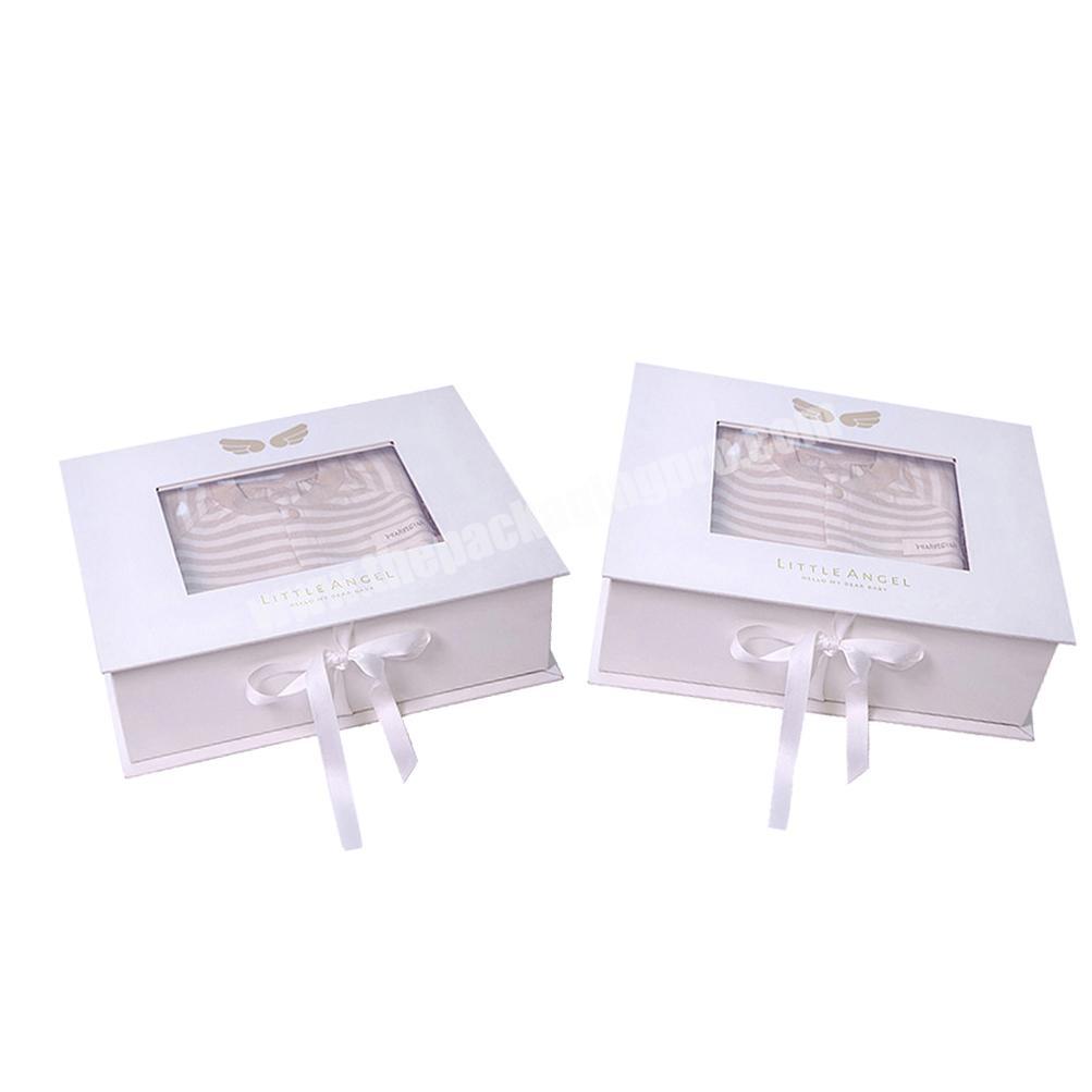 Customized book shape gift boxes baby clothes box in China custom print shaped
