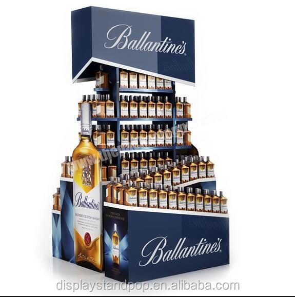 Customized cardboard floor display stands for beer/alcohol/wine