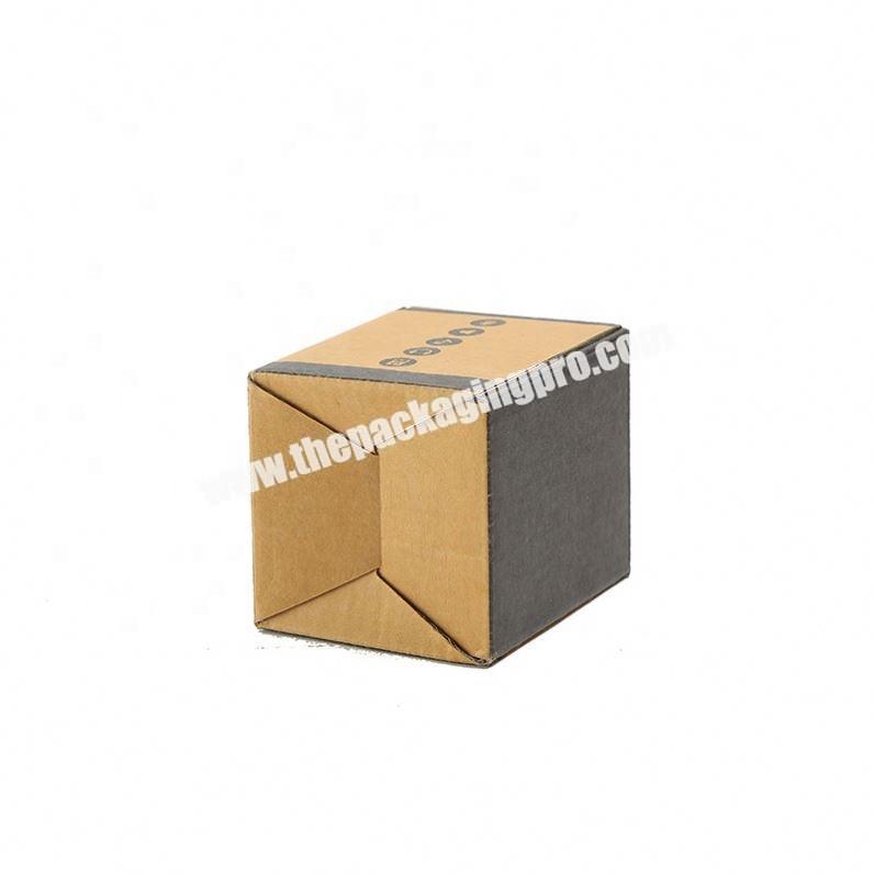 Custom own logo Kraft paper drink packaging box coffee cup carrier with handle paper