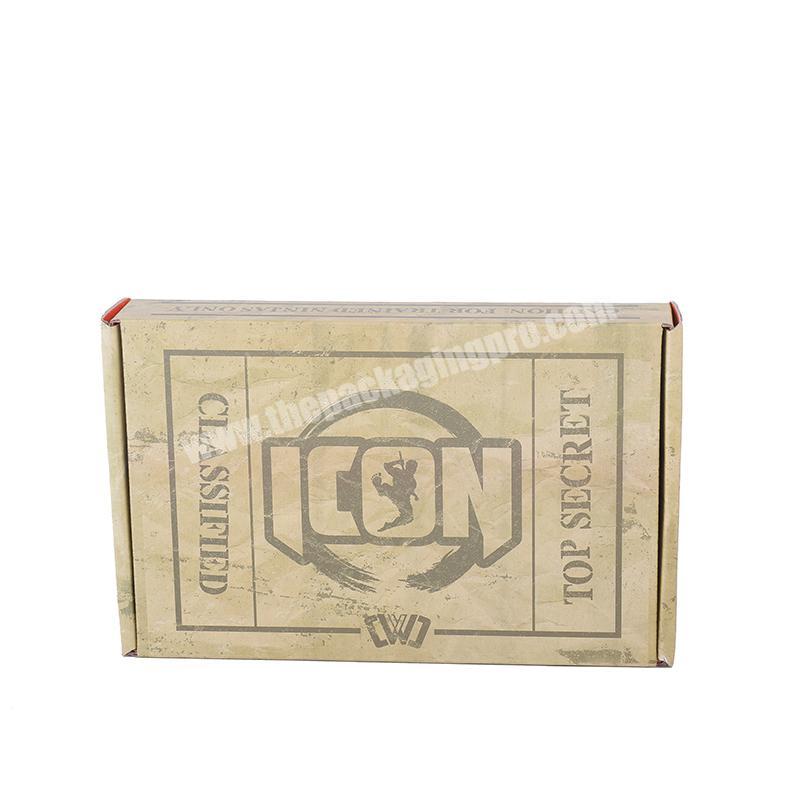 Customized e-flute white corrugated packaging box
