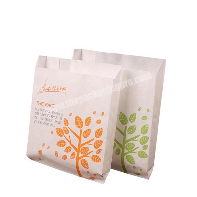 Customized greaseproof paper food grade bag with logo