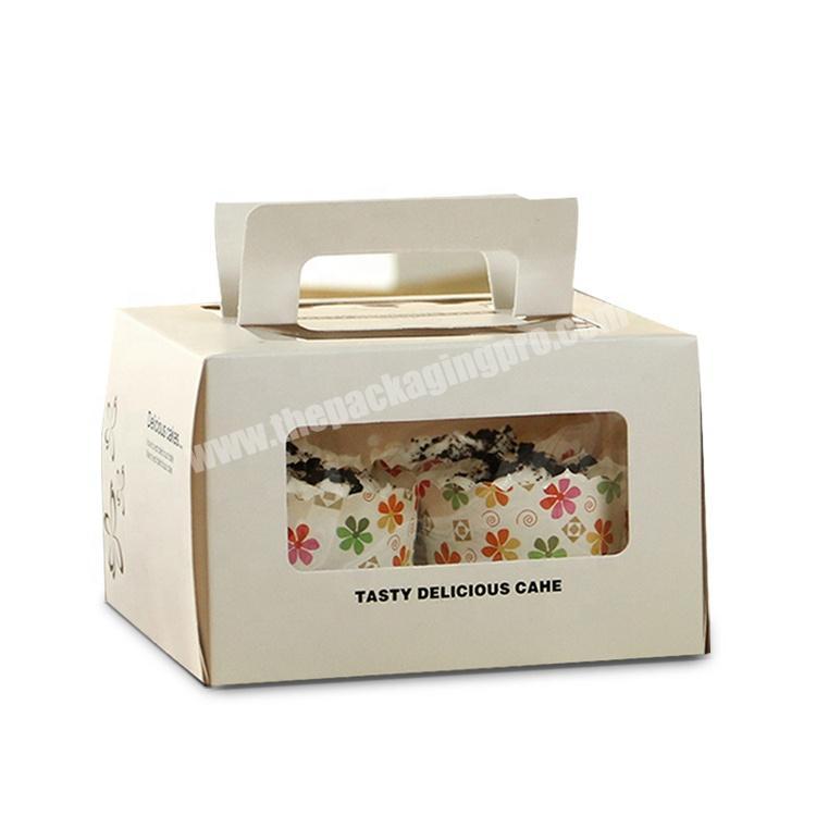 Customized paper cupcake box with window