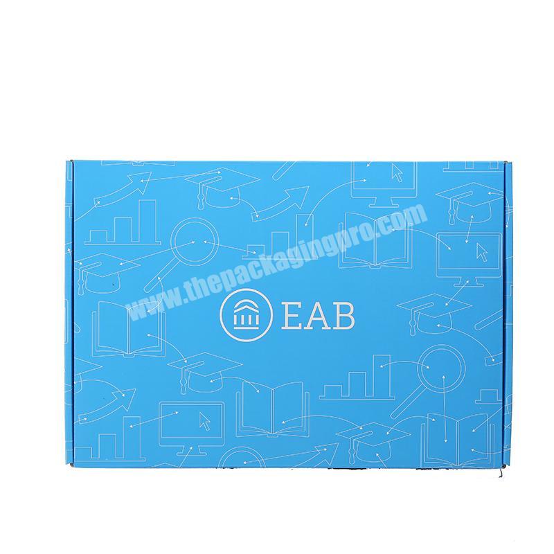 Customized simple ink print white corrugated paper box