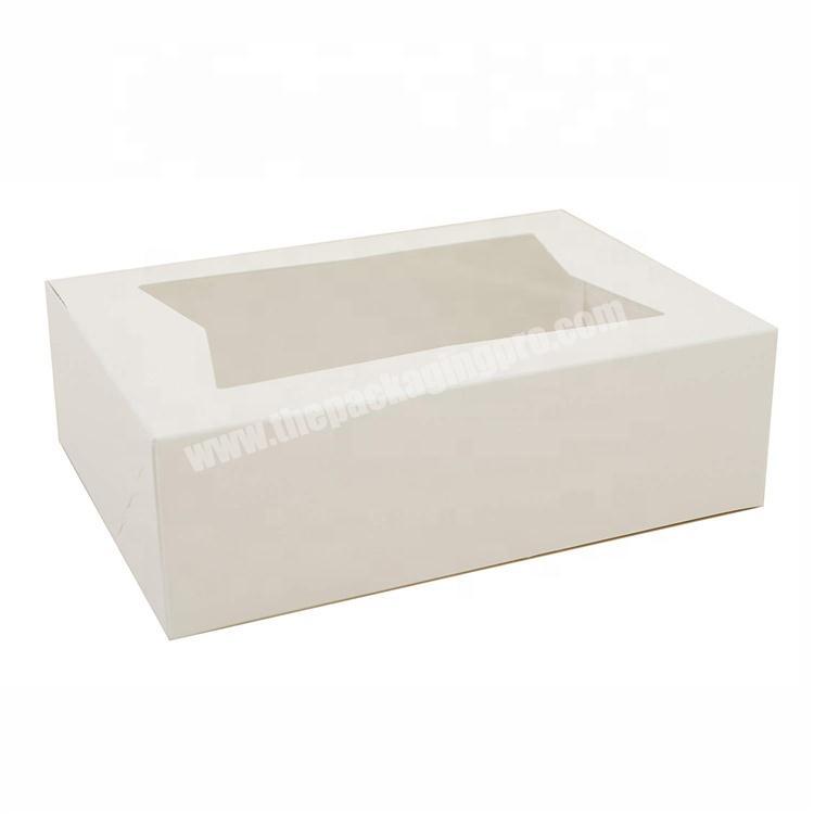 Customized white cardboard box with window