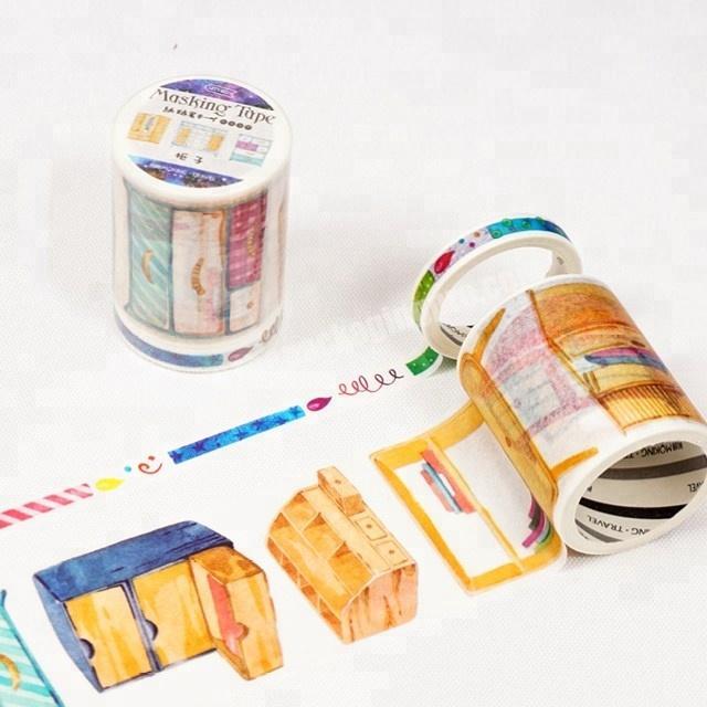 Decorative Japanese watercolor collectors custom make printed washi tape