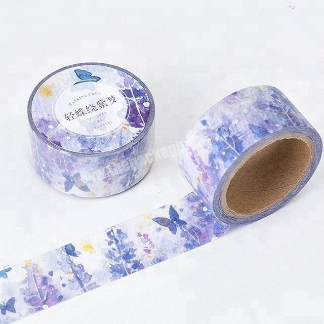 Decorative purple dream printed washi paper tape custom