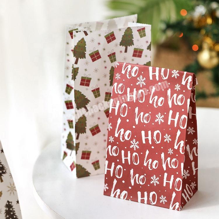 Disposable christmas wrapping paper storage bag for cookie
