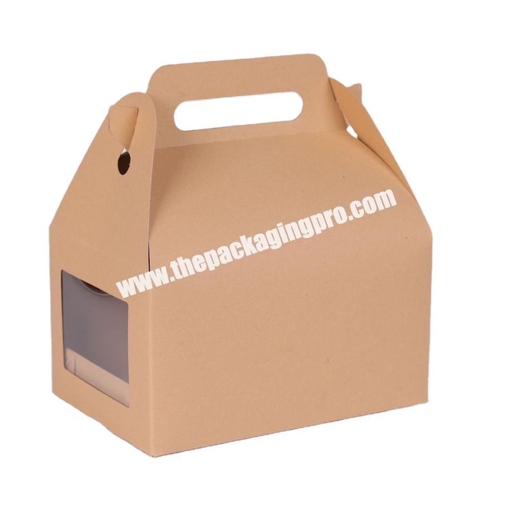 Custom fried chicken paper packaging food box with pvc window