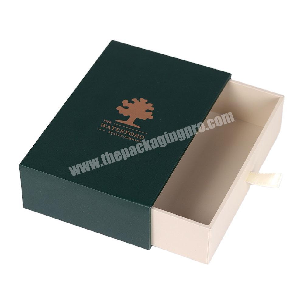 Drawer Box Transparent Blister Lining Paper Gift Packaging Exclusive Custom High Quality Hot Stamping Logo Customized Paperboard