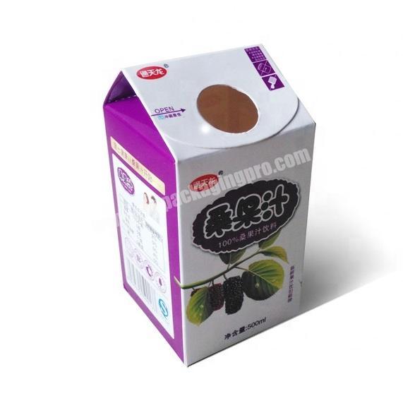 ECO food juice milk box packaging milk cooler box milk packaging box