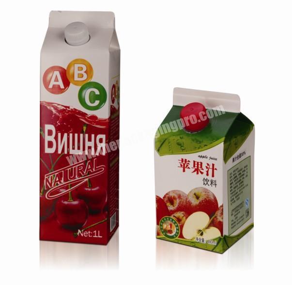 ECO food juice milk box packaging milk tea powder packaging material with printing