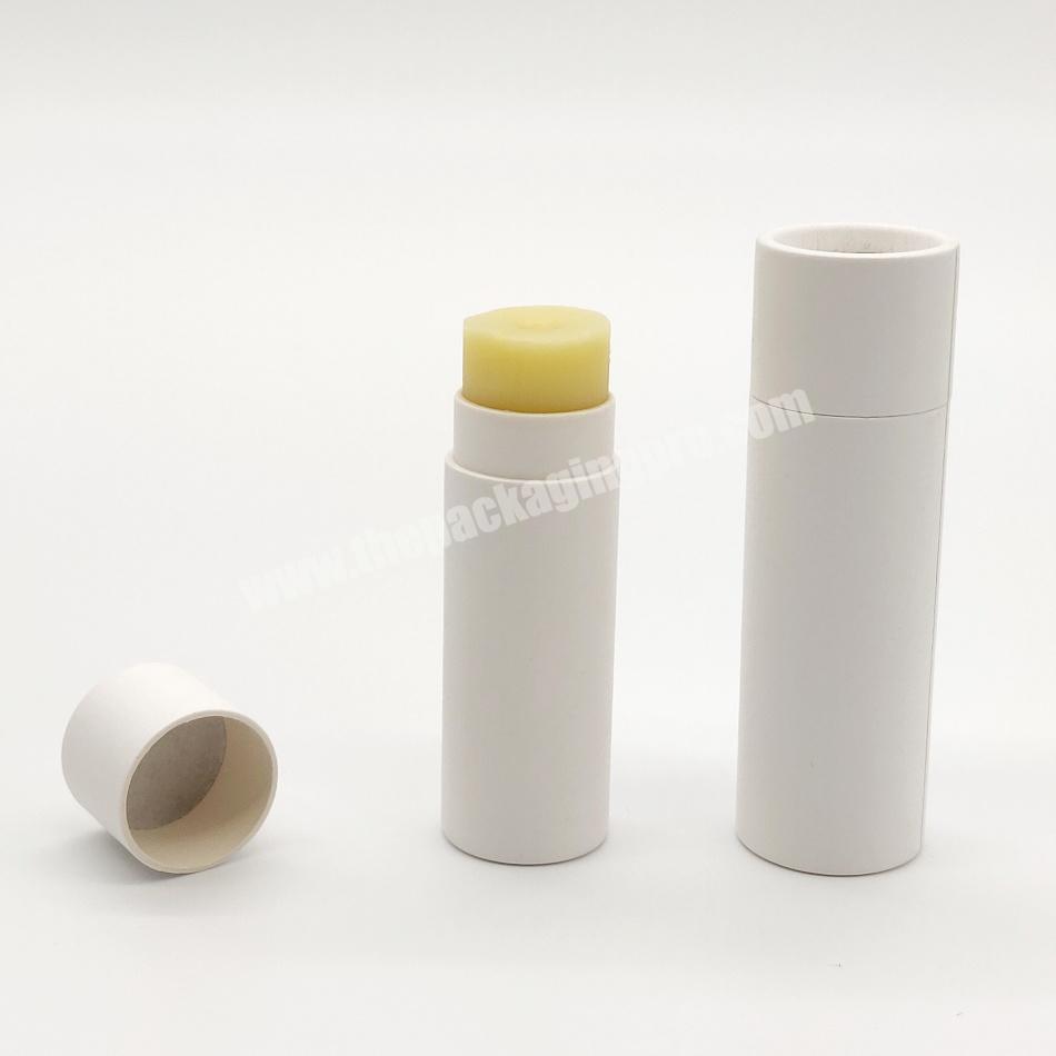Eco Friendly 0.3oz/7g Wholesale Cosmetic Lipstick Lip Balm Paper Tubes Containers Eco Push up Lip Balm Tube Paper Packaging