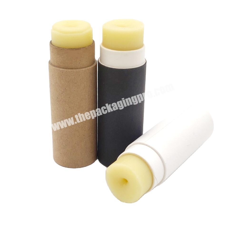 Mini Eco Package Kraft Paper Empty Lip Balm Tube Push Up Paper Tube Lip Balm Kraft Paper Lipstick Tube Small Round package Box
