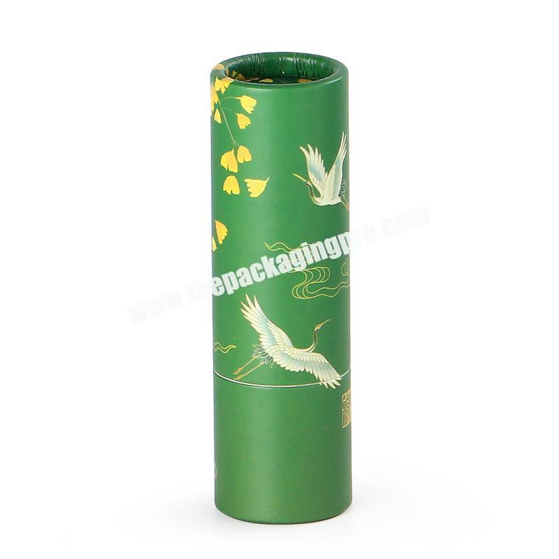 China New cosmetics empty replaceable biodegradable cardboard lip balm lip gloss container paper gold lipstick tube packaging