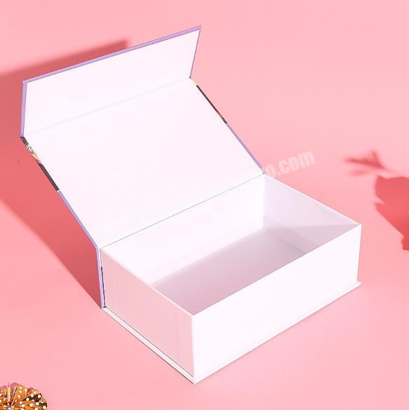 Eco-friendly Biodegradable factory wholesale Gift Cardboard Paper Flat Folding Packaging Collapsible Box with Magnet