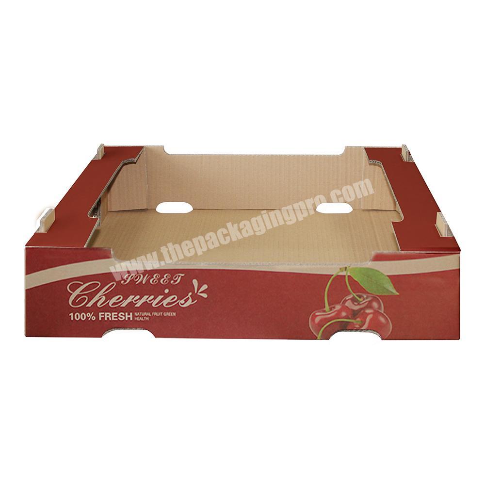Eco-friendly CMYK Printing Fruit Corrugated Box for Packing Strawberry