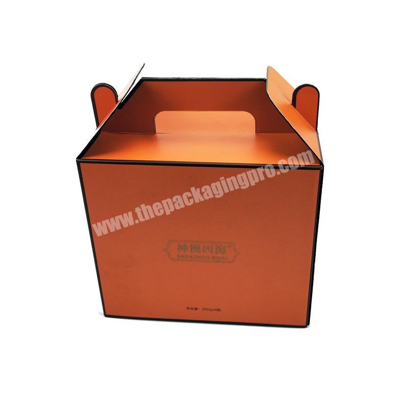 Eco-friendly Cheap Wine Bottle Fruit Large Size Cardboard Gift Packaging Box With Handle
