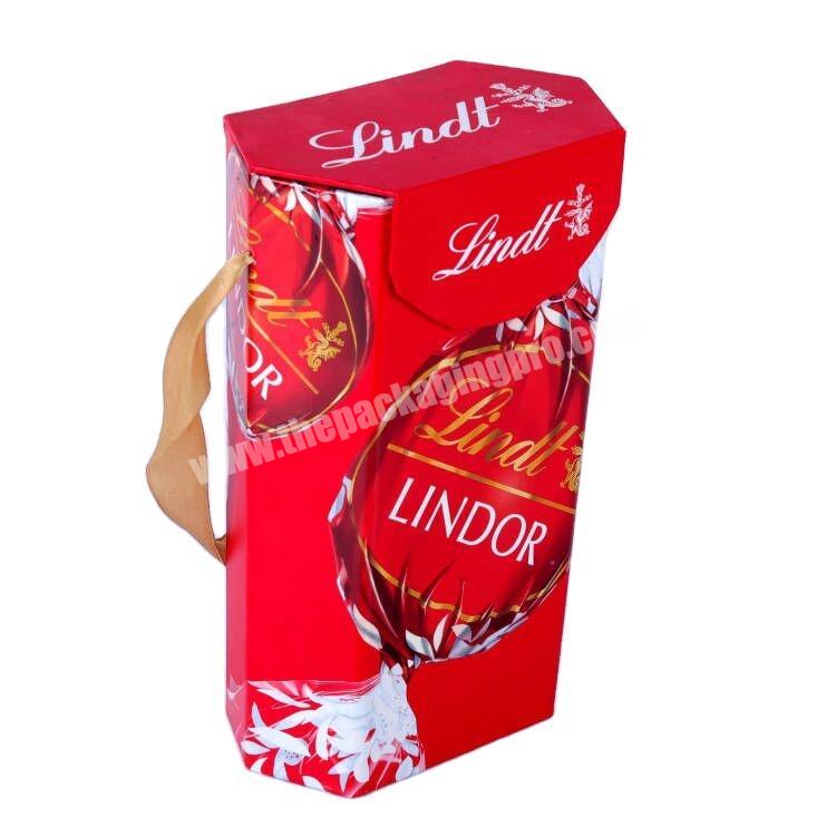 Eco friendly cute red candy favor boxes wedding christmas biodegradable candy gift boxes packaging custom printing
