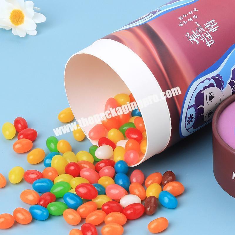 custom cylindrical cardboard tube candy box packaging candy package