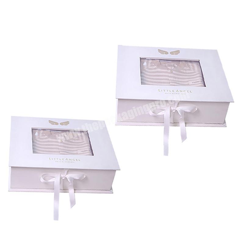 Eco-friendly gift boxes for baby clothes customized book shaped box in China