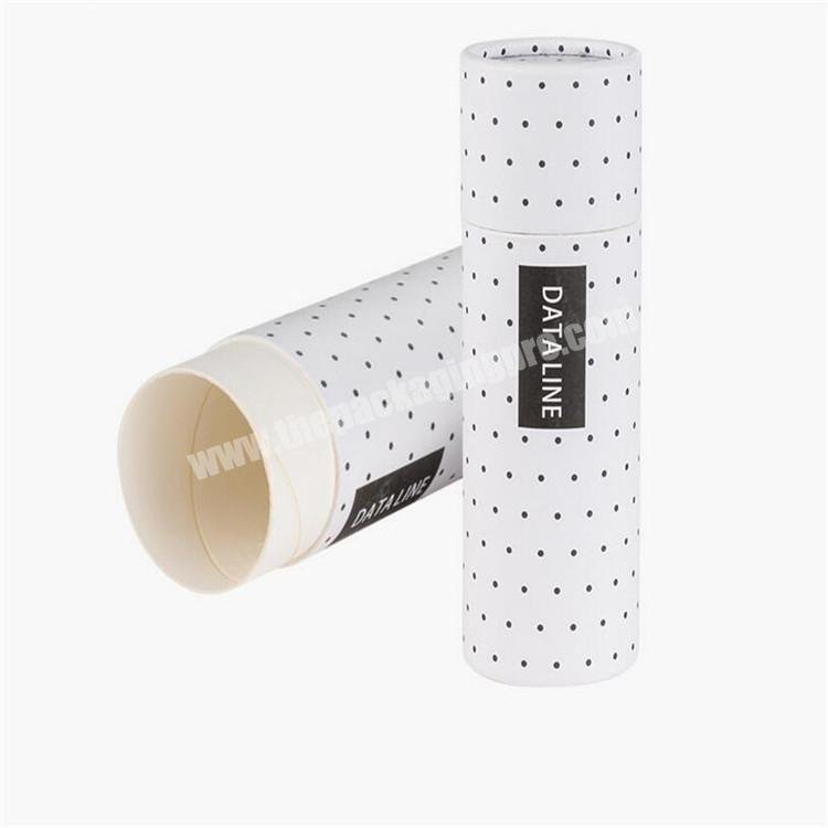 Eco friendly material  printed round cylinder white kraft paper cardboard tube packaging for belt