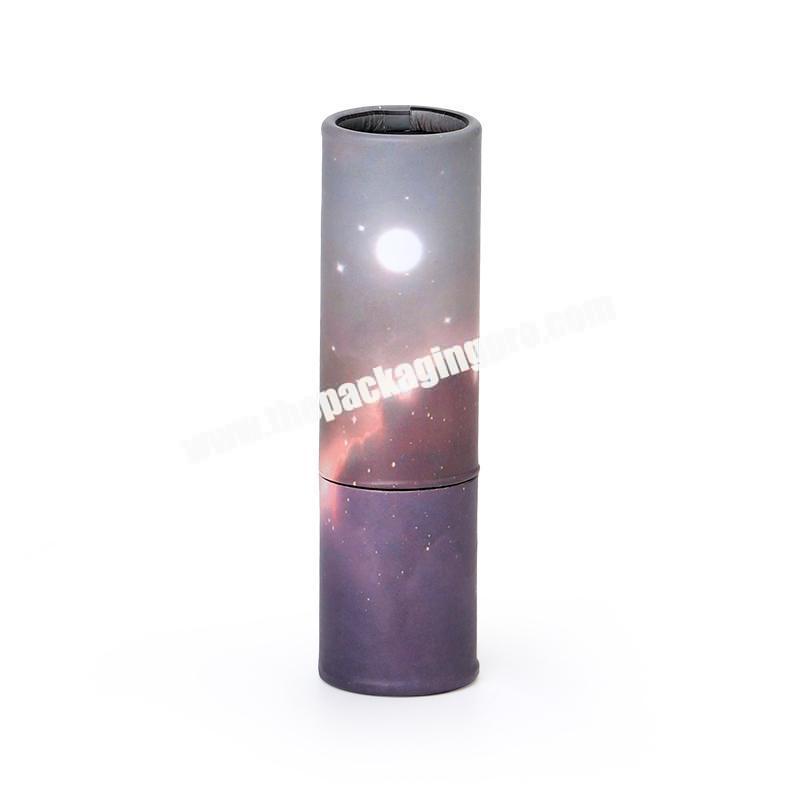 Eco Friendly Paper Material Cardboard Empty Lip Balm Container / Lipstick Container Tube with Custom Printing