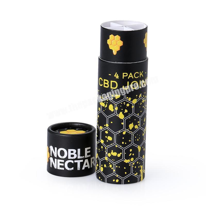 Natural color kraft tea / coffee packaging tube biodegradable round food packaging box paper jar