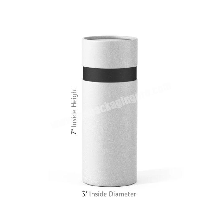 Eco friendly recycled biodegradable custom luxury black paper tube packaging